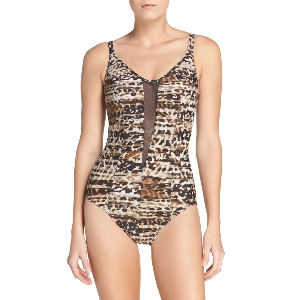 Wild Side Mesh Plunge Underwire Swimsuit 14